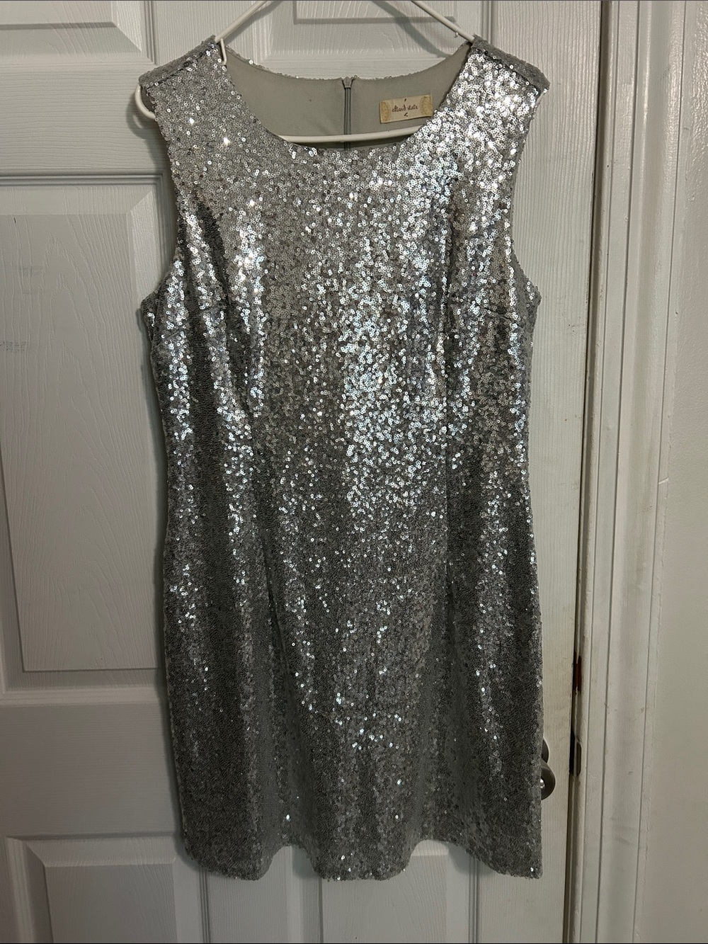 Altar'd State Silver Sequin Mini Dress